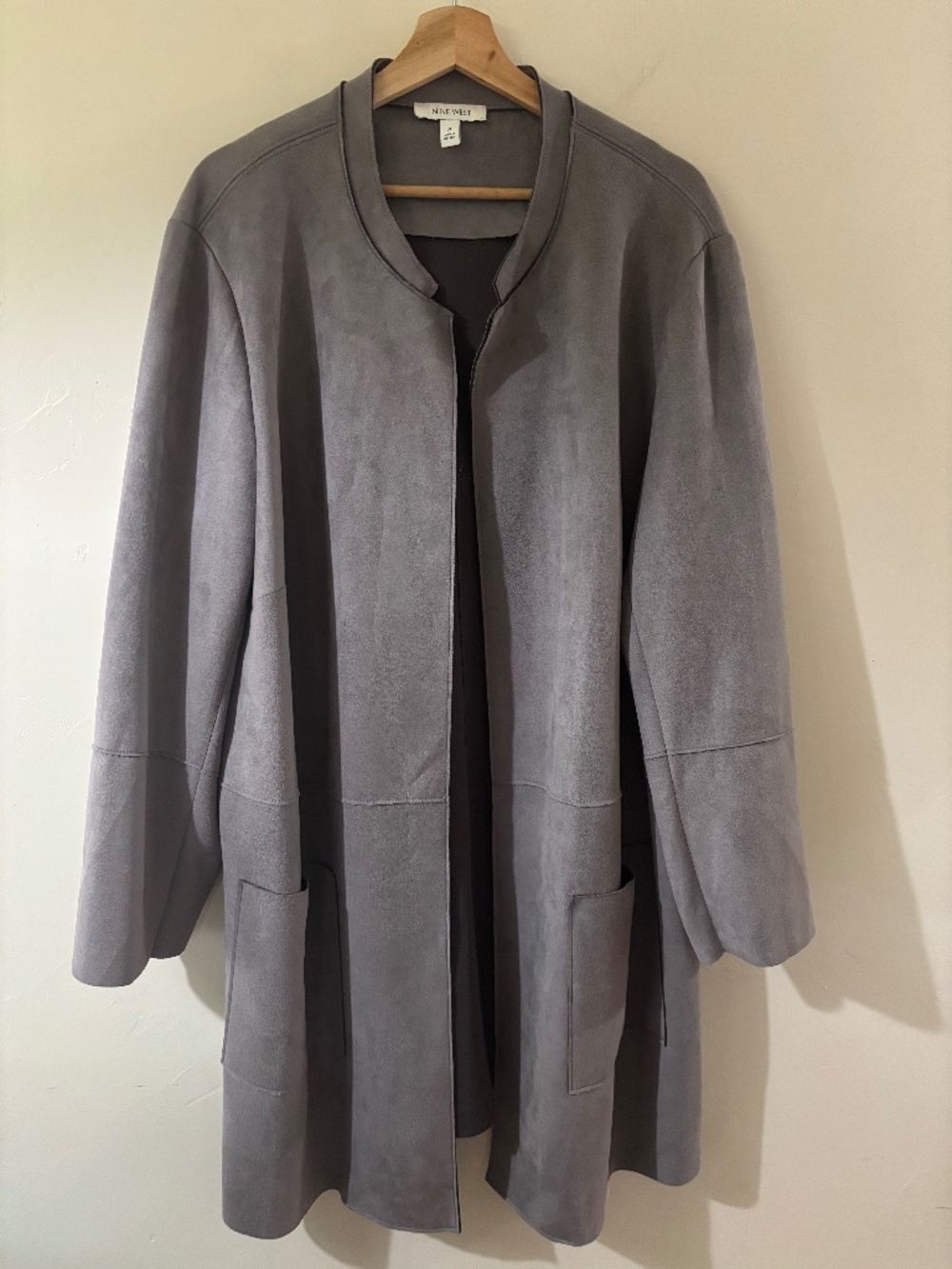 3X Nine West open jacket in faux suede